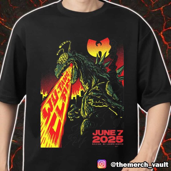 Wu-Tang Clan June 7 2025 Poster Art By Acorn At Raleigh NC Lenovo Center Merch Unisex T-Shirt