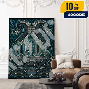 AC/DC PWR UP Sweden Event Tour Poster At Ullevi Stadium Gothenburg 28 July And 1 August 2025 Lithograph Artwork By Alexandra Fischer Poster Canvas
