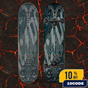 AC/DC PWR UP Sweden Event Tour Poster At Ullevi Stadium Gothenburg 28 July And 1 August 2025 Lithograph Artwork By Alexandra Fischer Skateboard Event Deck