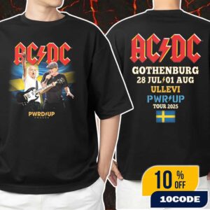 AC/DC PWR UP Sweden Event Tour Tee At Ullevi Stadium Gothenburg 28 July And 1 August 2025 Unisex T-Shirt Merchandise