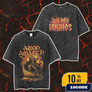Amon Amarth We Are Vikings Merch Unisex Two Sided Washed T-Shirt