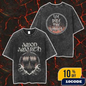 Amon Amarth We Rule The Waves Merch Unisex Two Sided Washed T-Shirt