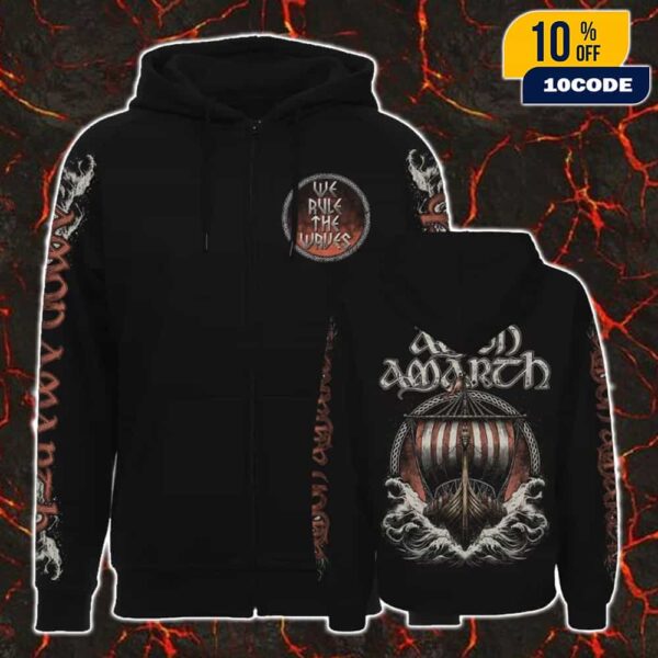 Amon Amarth We Rule The Waves Zipper Hoodie