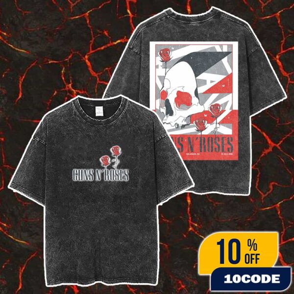 Are You F’N’ Ready Guns N’ Roses Event Poster Tour 18 July 2025 At Usce Park Belgrade RS Merch Unisex Two Sided Washed T-Shirt