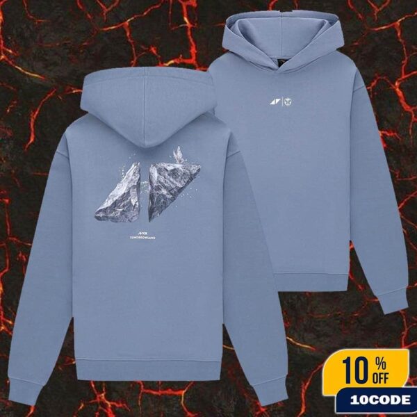 Avicii X Tomorrowland Avicii Forever Capsule Collection 2025 Stone Logo Blue Hoodie, T- Shirt Merchandise