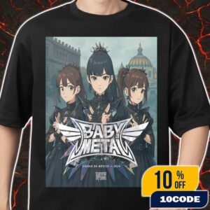 BABYMETAL World Tour 2025 Return To Mexico City Perform Solo Latin America 2025 Tour Poster Concert Anime Version Merch Unisex T-Shirt