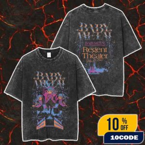 Babymetal Secret Gig ‘Metal Fourth Countdown Regent Theater Los Angeles July 24 2025 The Foxes Who Dream Tee Version Merch Unisex Two Sided Washed T-Shirt