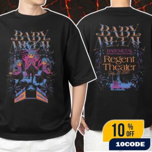 Babymetal Secret Gig ‘Metal Fourth Countdown Regent Theater Los Angeles July 24 2025 The Foxes Who Dream Tee Version Unisex T-Shirt Merchandise