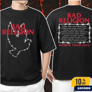 Bad Religion World Tour 2025 Merch Tee Barbed Dove Fan Gifts Classic Two Sides T-Shirt