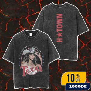 Beyonce Cowboy Carter Tour Shirt CCT Houston 2025 Tee Exclusive NRG Stadium On June 28 New Arrivals Merch Unisex Two Sided Washed T-Shirt