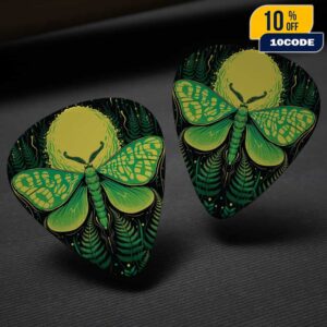 Billy Strings 22 July 2025 Poster Concert Tour At Spark Arena Auckland Limited Puriri Moth Artwork By Lewy Jones Guitar Pick