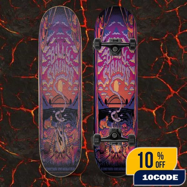 Billy Strings Sydney Print Poster Artwork By Lewy Jones 17 July 2025 At ICC Sydney Theatre Australia Skateboard Event Deck