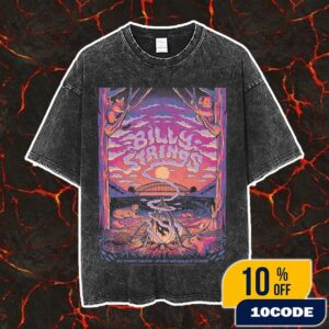 Billy Strings Sydney Print Poster Artwork By Lewy Jones 17 July 2025 At ICC Sydney Theatre Australia Vintage Washed Unisex T-Shirt