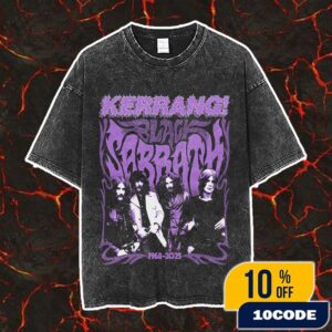 Black Sabbath’s Final Ever Show 1968-2025 Limited Edition Tee Merch Collab With Kerrang Magazine Vintage Washed Unisex T-Shirt