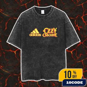 Born To Raise Hell Adidas x Ozzy Osbourne Logo Limited Vintage Washed Unisex T-Shirt