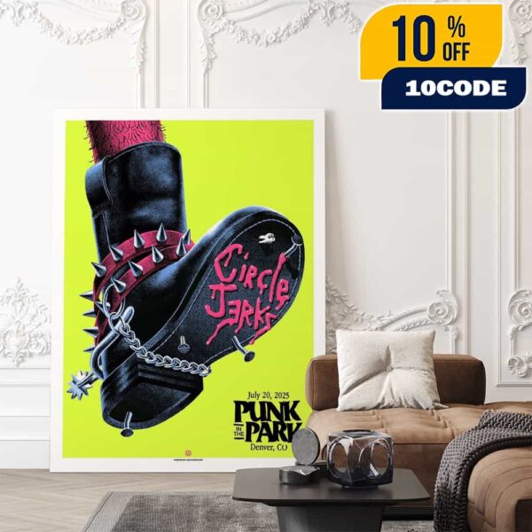 Circle Jerks Band Official Poster Event Limited Edition Punk In The Park July 20 2025 At Denver CO Poster Canvas Home Decor