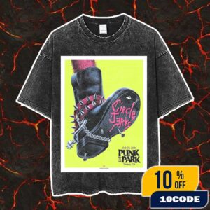 Circle Jerks Band Official Poster Event Limited Edition Punk In The Park July 20 2025 At Denver CO Vintage Washed Unisex T-Shirt