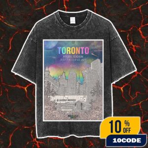 Coldplay 2025 Tour Music Of The Spheres World Tour Poster Event At Toronto Rogers Stadium On July 7-8-11-12 Vintage Washed Unisex T-Shirt