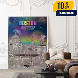 Coldplay Music Of The Spheres World Tour July 15-16 2025 At The Gillette Stadium Poster Event Poster Canvas Home Decor