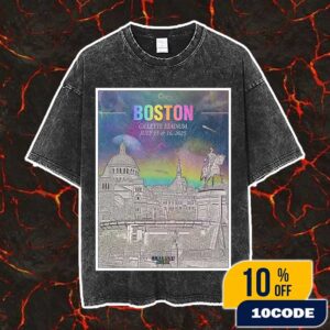 Coldplay Music Of The Spheres World Tour July 15-16 2025 At The Gillette Stadium Poster Event Vintage Washed Unisex T-Shirt