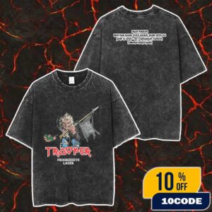 Crew Hop Grenade x Eddie Trooper Iron Maiden Run For Your Lives World Tour 2025-26 To Fear The Dark June 13 2025 At Stockholm Sweden 3Arena Halestorm Washed T-Shirt