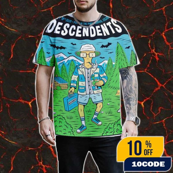 Descendents Punk In The Park Festival Print Limited Poster Artwork By Mike Merg July 19th 2025 At Denver Colorado All Over Print Graphic T-Shirt, Hoodie