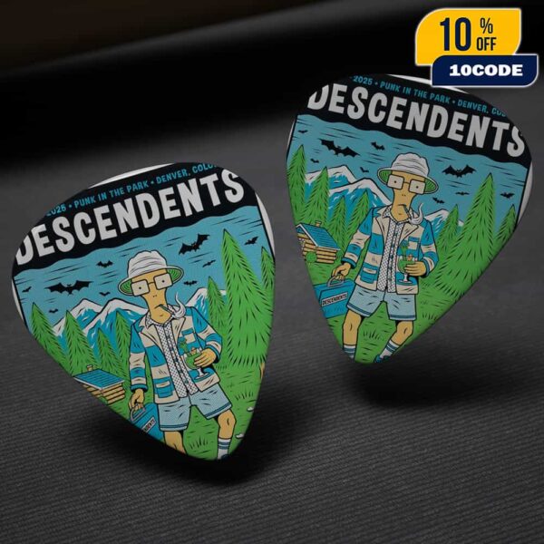 Descendents Punk In The Park Festival Print Limited Poster Artwork By Mike Merg July 19th 2025 At Denver Colorado Guitar Pick
