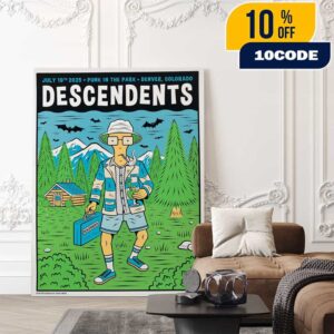 Descendents Punk In The Park Festival Print Limited Poster Artwork By Mike Merg July 19th 2025 At Denver Colorado Poster Canvas Home Decor