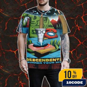 Descendents Summer Tour 2025 Poster Tour Dates Limited Edition Artwork By Christian Taylor All Over Print Graphic T-Shirt, Hoodie