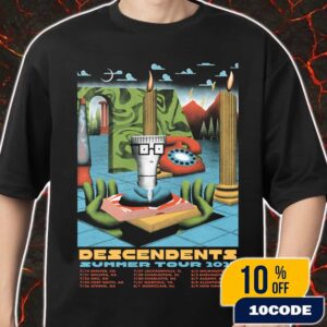 Descendents Summer Tour 2025 Poster Tour Dates Limited Edition Artwork By Christian Taylor Merch Unisex T-Shirt