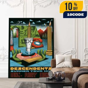 Descendents Summer Tour 2025 Poster Tour Dates Limited Edition Artwork By Christian Taylor Poster Canvas Home Decor