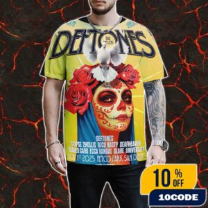 Dia De Los Deftones 6th Annual November 1 2025 At Petco Park San Diego California Festival Poster Concert Line Up All Over Print Graphic T-Shirt, Hoodie