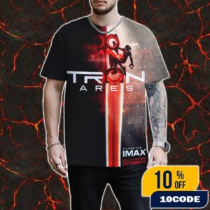 Experience Tron Ares Filmed For IMAX October 10 2025 New Movie Poster All Over Print Graphic T-Shirt, Hoodie