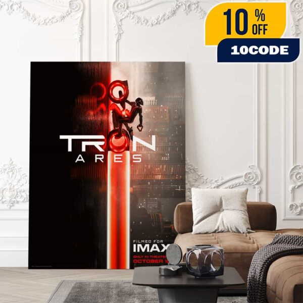 Experience Tron Ares Filmed For IMAX October 10 2025 New Movie Poster Canvas Home Decor
