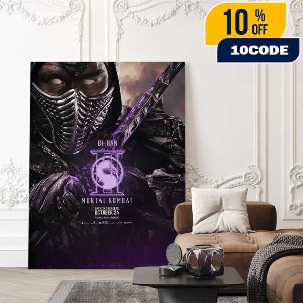 First Poster For Bi-Han Noob Saibot In Mortal Kombat 2 New Movie October 24 2025 Poster Canvas Home Decor
