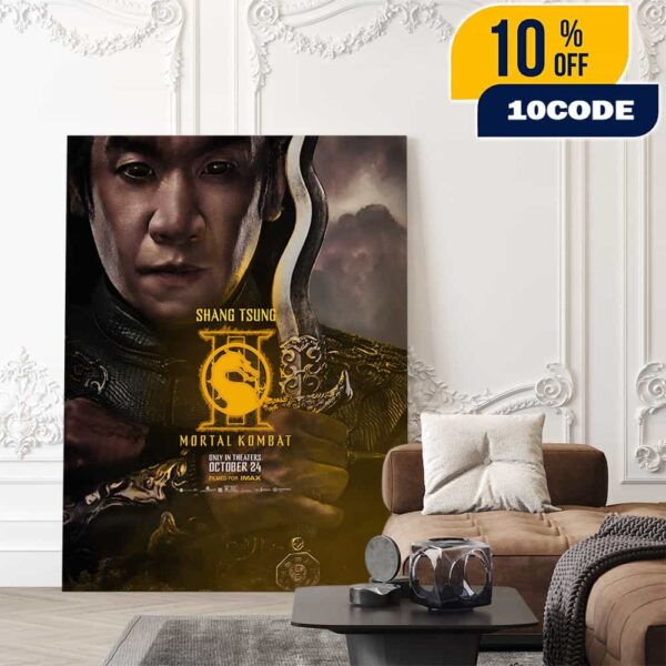 First Poster For Shang Tsung In Mortal Kombat 2 New Movie October 24 2025 Poster Canvas Home Decor