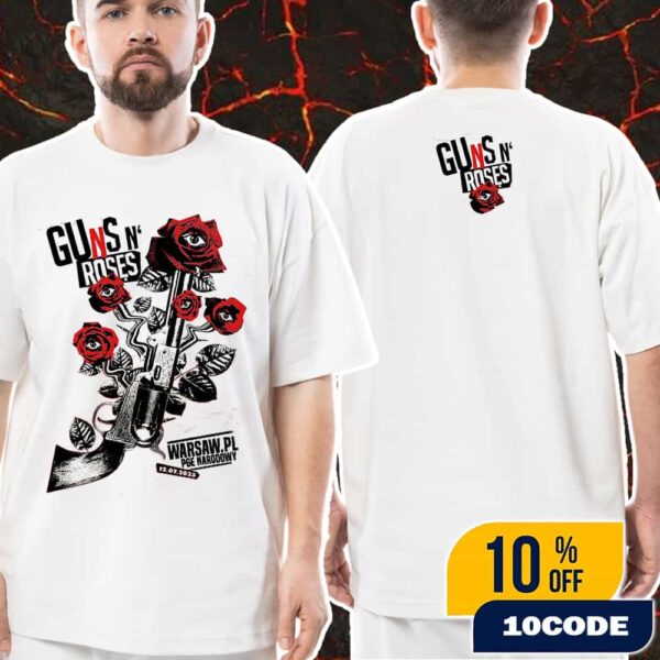 Guns N’ Roses At Warsaw PL PGE Narodowy Event Poster July 12 2025 Let’s Hear Tonight 2-Sides Unisex T-Shirt Merch