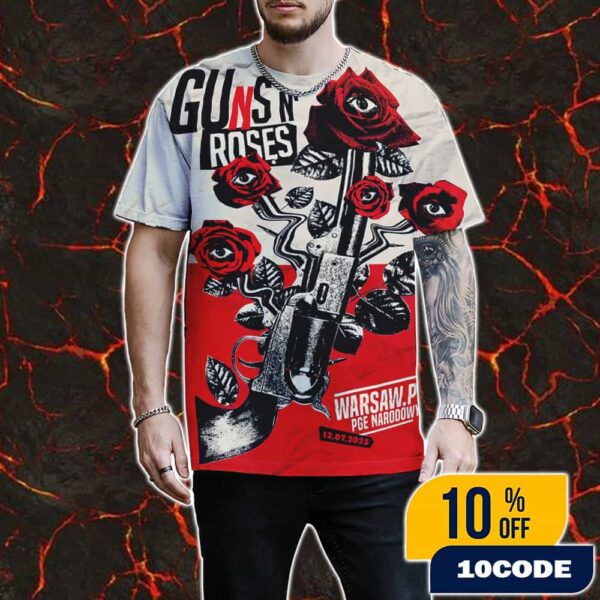 Guns N’ Roses At Warsaw PL PGE Narodowy Event Poster July 12 2025 Let’s Hear Tonight All Over Print Graphic T-Shirt, Hoodie