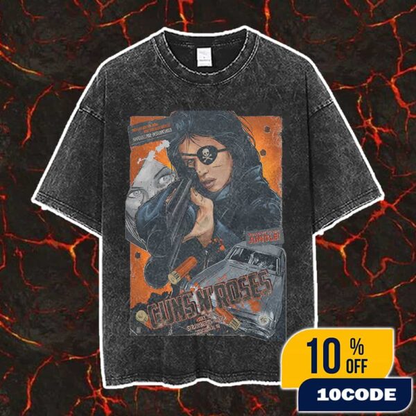 Guns N’ Roses Poster Concert Welcome To The Jungle 4 July 2025 At Strawberry Arena Stockholm SE Vintage Washed Unisex T-Shirt