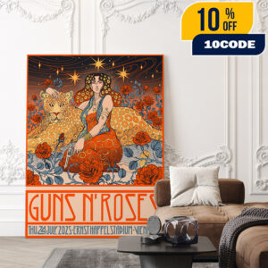 Guns N’ Roses Vienna 2025 Because What You Want And You Get Are Two Completely Different Things Tour 24 July 2025 At Ernst Happel Stadium Austria Poster Canvas Home Decor