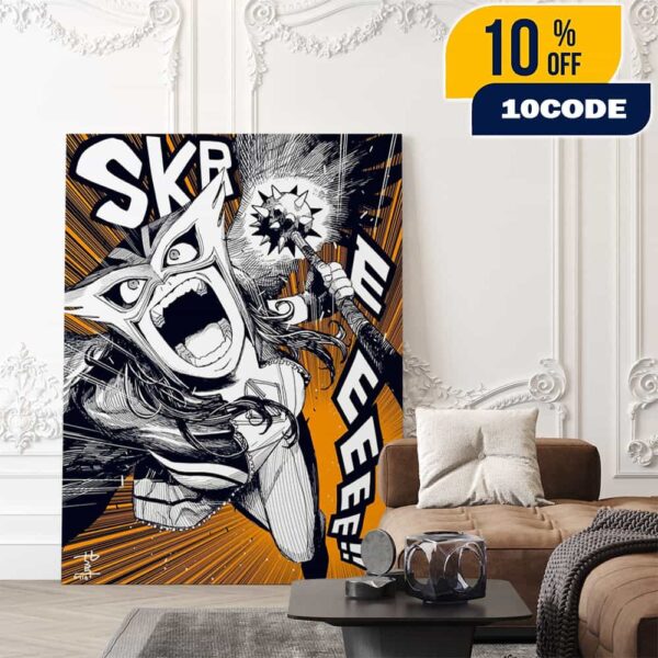 Hawkgirl From Superman Manga Artist Manabu Yashiro Illustrations Art Style Poster Canvas Home Decor