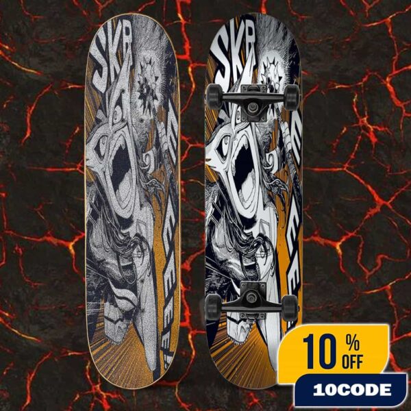Hawkgirl From Superman Manga Artist Manabu Yashiro Illustrations Art Style Skateboard Event Deck