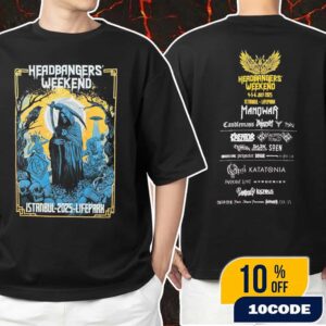 Headbanger’s Weekend At Istanbul 2025 Lifepark 4-5-6 July 2025 With Line Up Backprint Unisex T-Shirt Merchandise