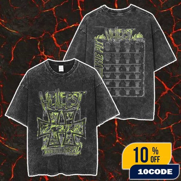 Hellfest Tales From The Pit XIX Edition 2026 Exclusive Collector Tee Double Sides Merch Unisex Two Sided Washed T-Shirt