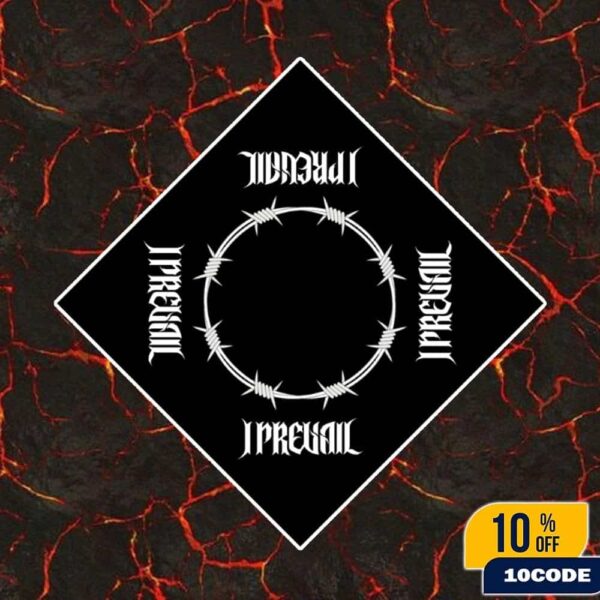 I Prevail Barbed Wire Logo Bandana Merch 2025 Fan Gifts