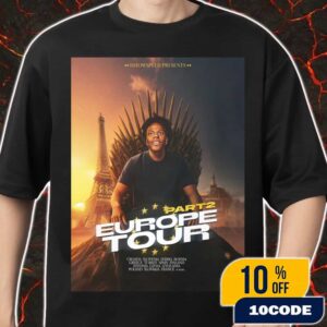 I Show Speed Presents Poster Europe Tour 2025 Part 2 Tour Stops Live On Youtube 7 July 2025 Merch Unisex T-Shirt