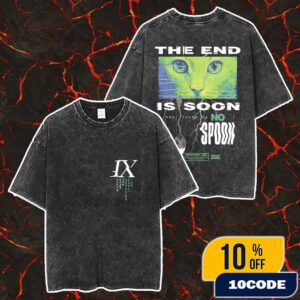 Ice Nine Kills 2025 New Arrivals Merch The End Is Soon And There Is No Spoon Merch Unisex Two Sided Washed T-Shirt