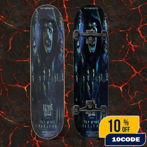 Ice Nine Kills 2025 New Arrivals Merch The Great Unknown Autographed Movie Poster Limited Release Skateboard Event Deck