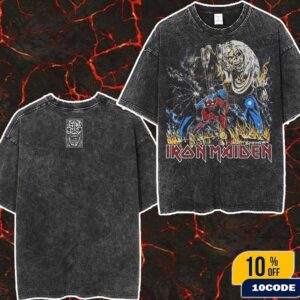 Iron Maiden 50 Anniversary Number Of The Beast Merch Wash Two Sides T-Shirt