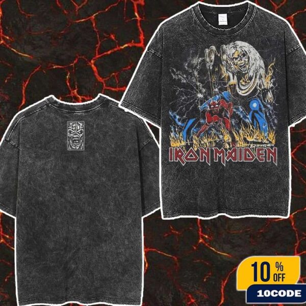 Iron Maiden 50 Anniversary Number Of The Beast Merch Wash Two Sides T-Shirt